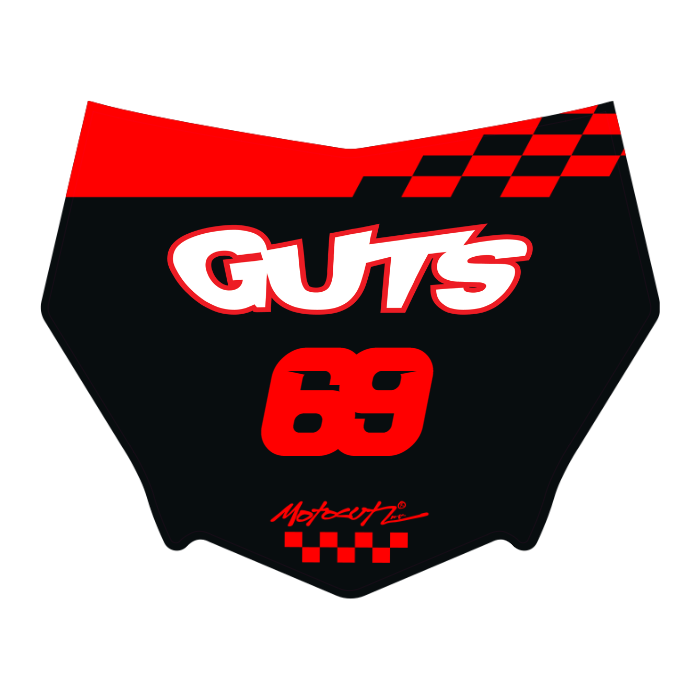 CUSTOM MOTOCUTZ FRONT PLATE DECAL