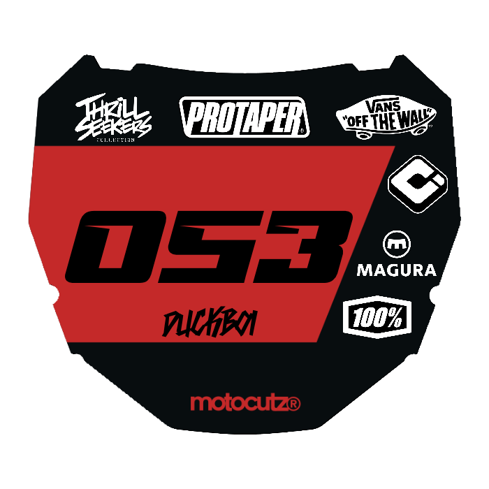 CUSTOM ODI NUMBER PLATE DECAL