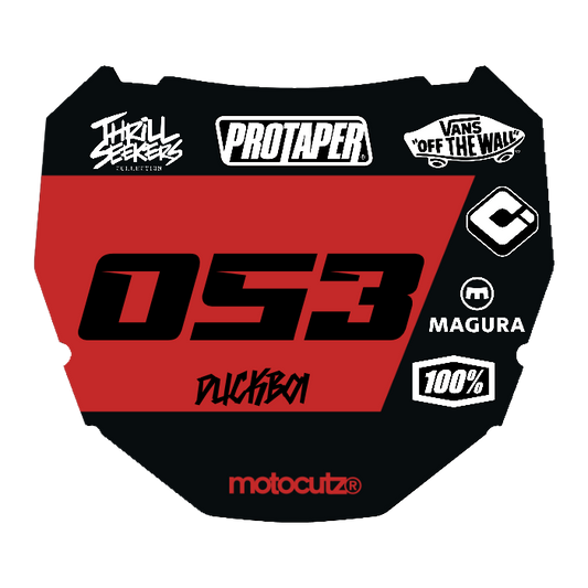 CUSTOM ODI NUMBER PLATE DECAL