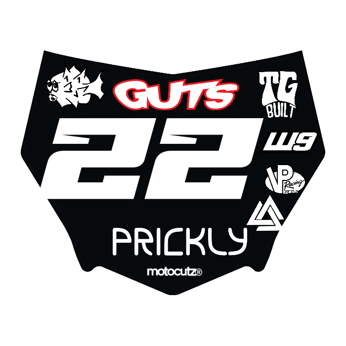 CUSTOM MOTOCUTZ FRONT PLATE DECAL