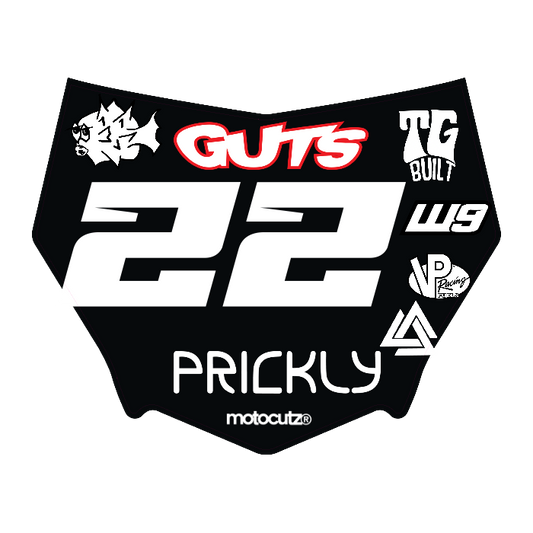 CUSTOM MOTOCUTZ FRONT PLATE DECAL