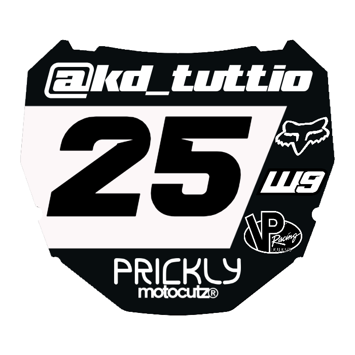 CUSTOM ODI NUMBER PLATE DECAL