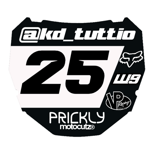 CUSTOM ODI NUMBER PLATE DECAL