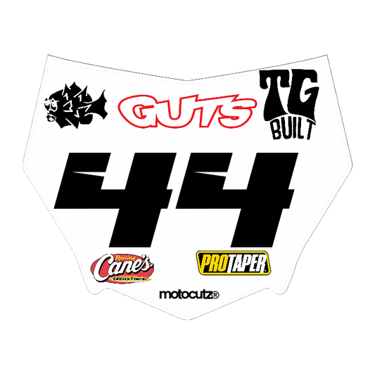CUSTOM MOTOCUTZ FRONT PLATE DECAL