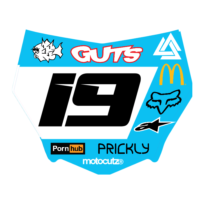 CUSTOM MOTOCUTZ FRONT PLATE DECAL