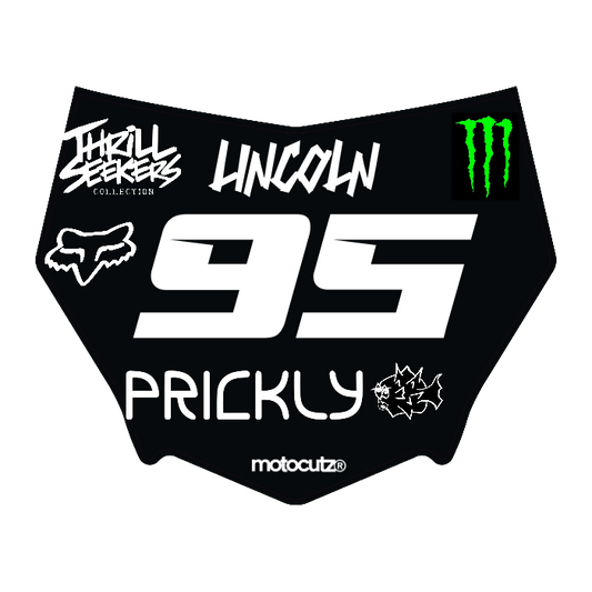 CUSTOM MOTOCUTZ FRONT PLATE DECAL