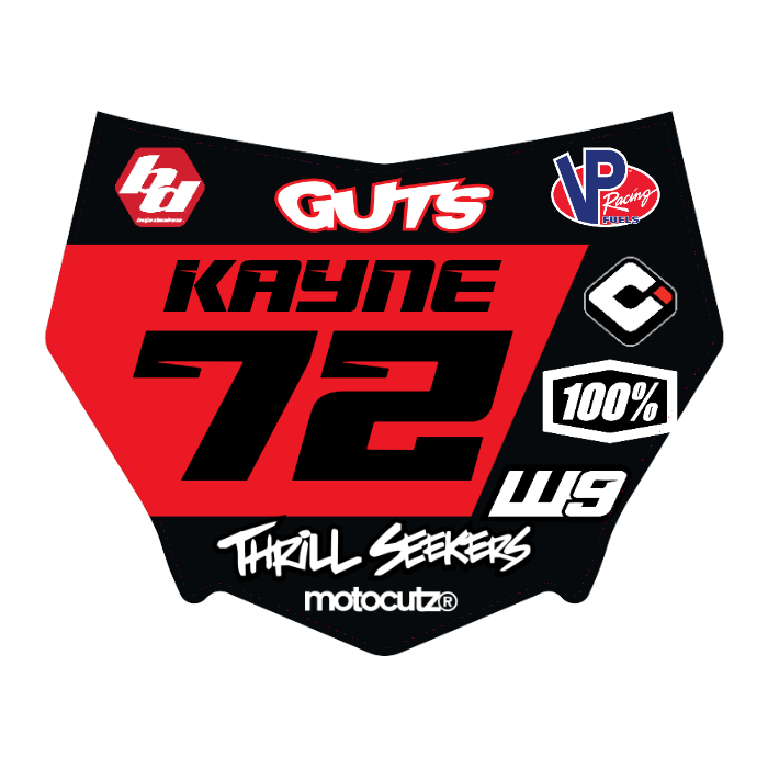 CUSTOM MOTOCUTZ FRONT PLATE DECAL