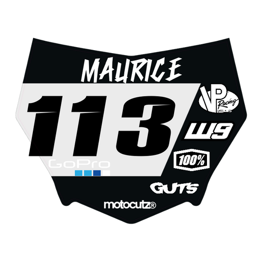 CUSTOM MOTOCUTZ FRONT PLATE DECAL