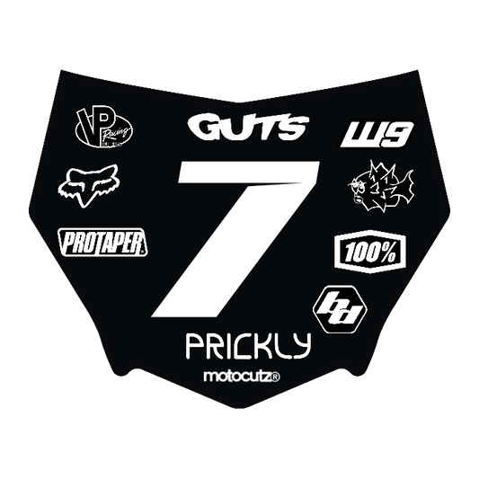 CUSTOM MOTOCUTZ FRONT PLATE DECAL