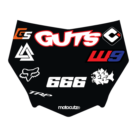 CUSTOM MOTOCUTZ FRONT PLATE DECAL