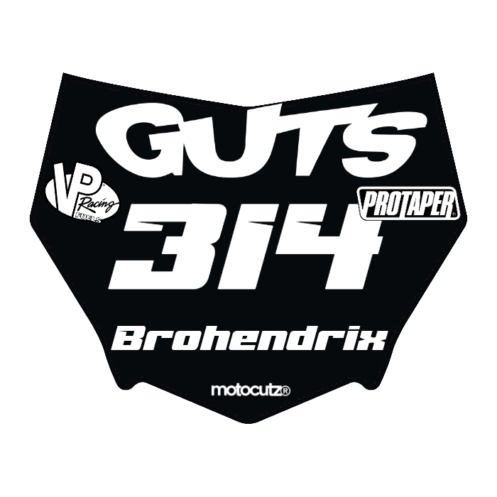 CUSTOM MOTOCUTZ FRONT PLATE DECAL