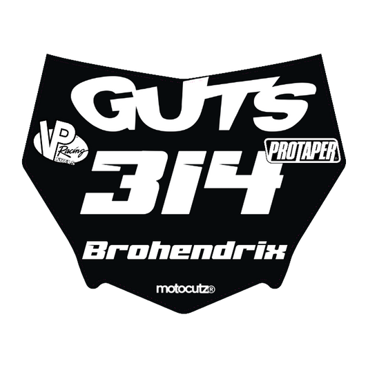 CUSTOM MOTOCUTZ FRONT PLATE DECAL