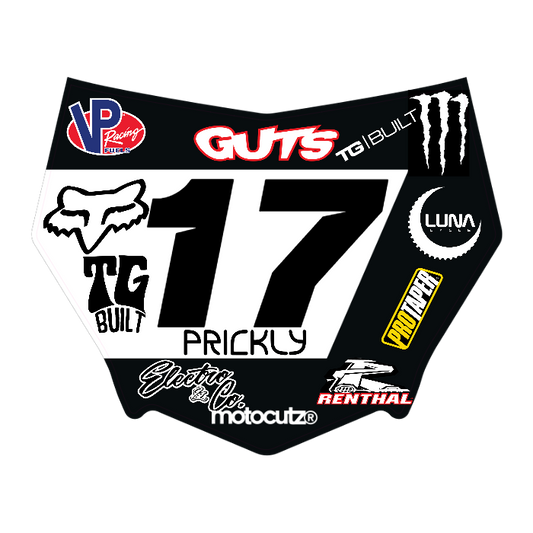 CUSTOM MOTOCUTZ FRONT PLATE DECAL