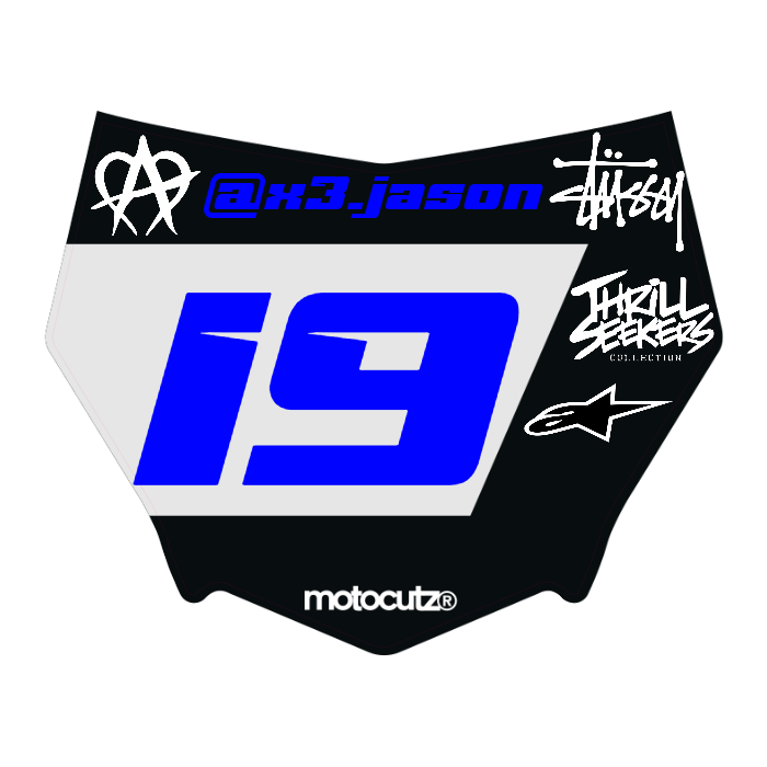 CUSTOM MOTOCUTZ FRONT PLATE DECAL