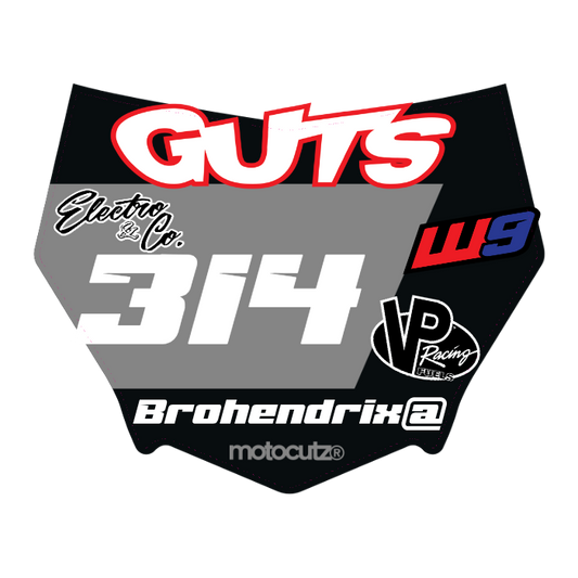 CUSTOM MOTOCUTZ FRONT PLATE DECAL