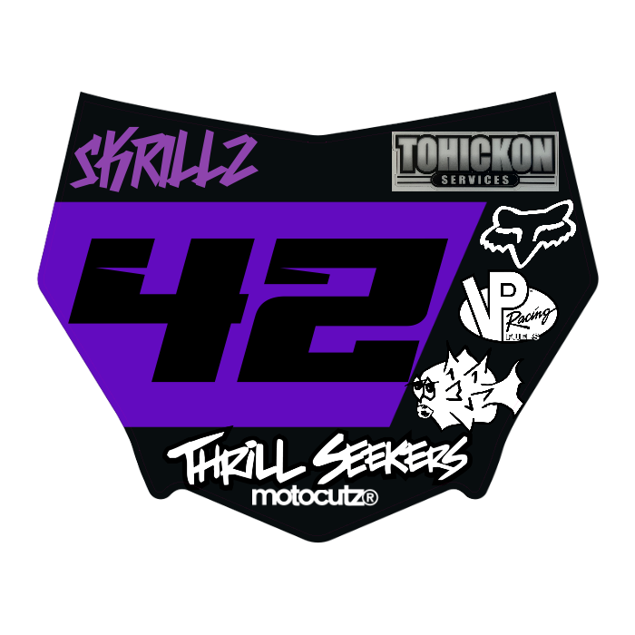 CUSTOM MOTOCUTZ FRONT PLATE DECAL
