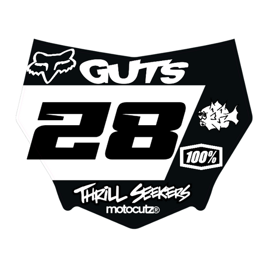 CUSTOM MOTOCUTZ FRONT PLATE DECAL