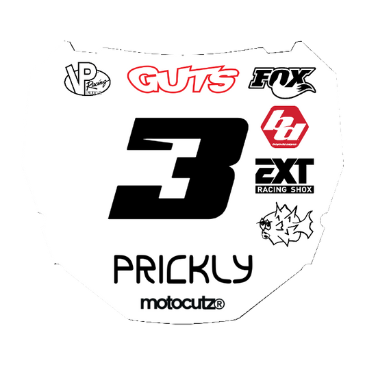 CUSTOM ODI NUMBER PLATE DECAL