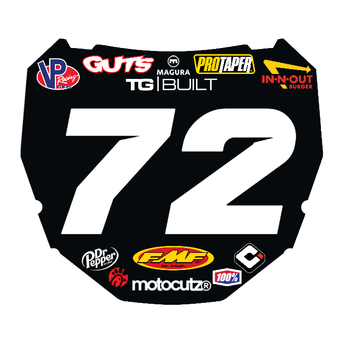 CUSTOM ODI NUMBER PLATE DECAL