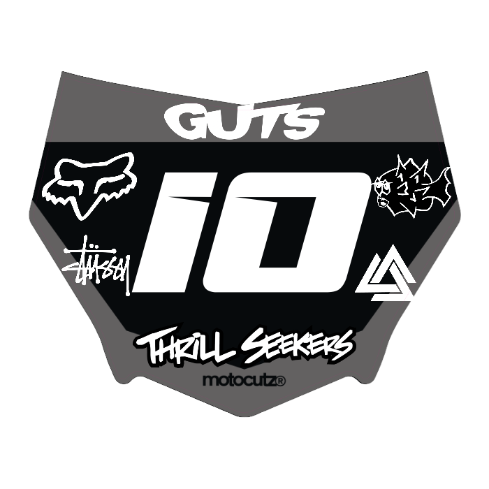 CUSTOM MOTOCUTZ FRONT PLATE DECAL