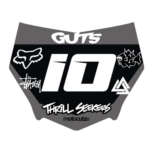 CUSTOM MOTOCUTZ FRONT PLATE DECAL