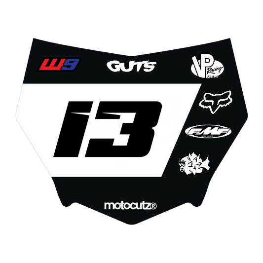 CUSTOM MOTOCUTZ FRONT PLATE DECAL