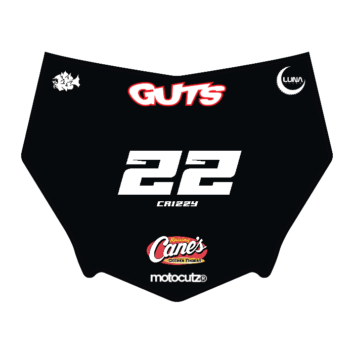 CUSTOM MOTOCUTZ FRONT PLATE DECAL