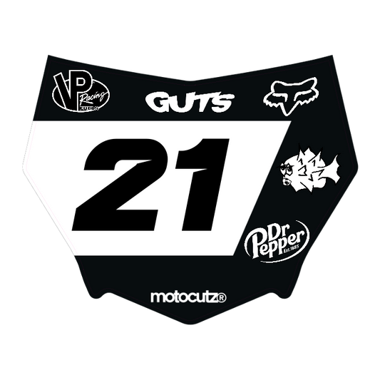 CUSTOM MOTOCUTZ FRONT PLATE DECAL