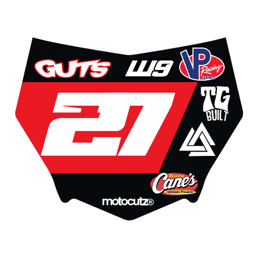 CUSTOM MOTOCUTZ FRONT PLATE DECAL
