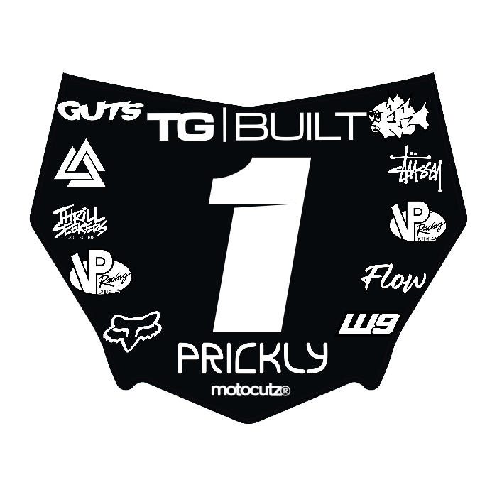 CUSTOM MOTOCUTZ FRONT PLATE DECAL