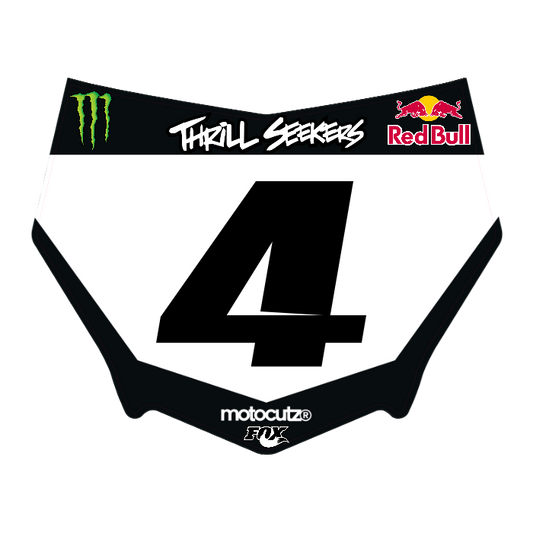 CUSTOM MOTOCUTZ FRONT PLATE DECAL