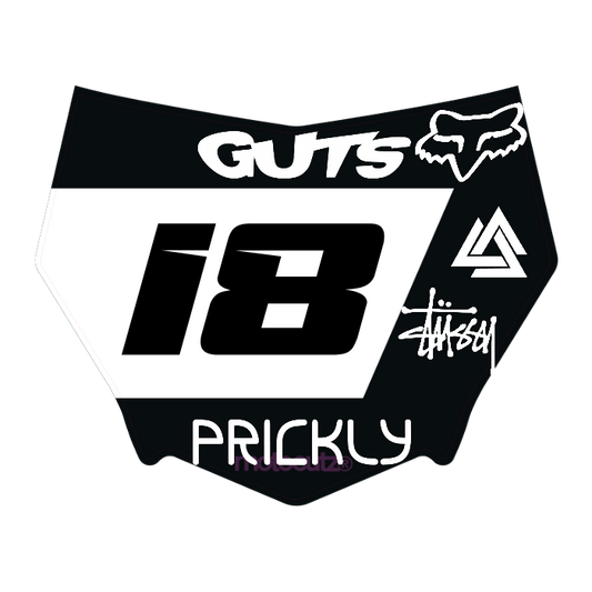 CUSTOM MOTOCUTZ FRONT PLATE DECAL