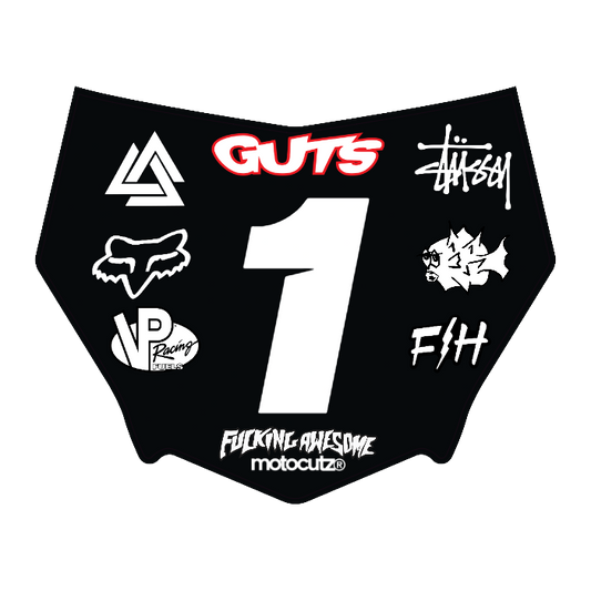 CUSTOM MOTOCUTZ FRONT PLATE DECAL