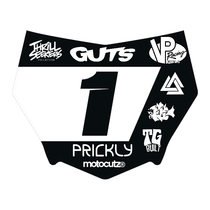 CUSTOM MOTOCUTZ FRONT PLATE DECAL