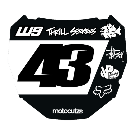 CUSTOM ODI NUMBER PLATE DECAL