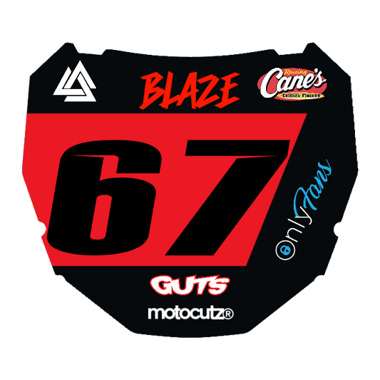 CUSTOM ODI NUMBER PLATE DECAL