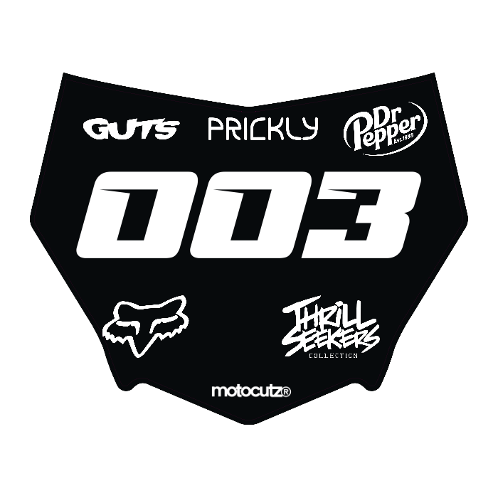 CUSTOM MOTOCUTZ FRONT PLATE DECAL