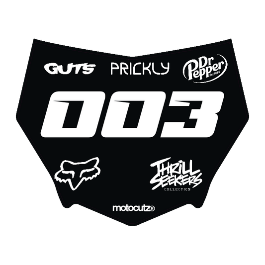 CUSTOM MOTOCUTZ FRONT PLATE DECAL