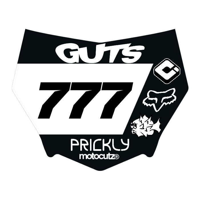 CUSTOM MOTOCUTZ FRONT PLATE DECAL