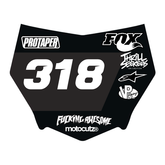 CUSTOM MOTOCUTZ FRONT PLATE DECAL