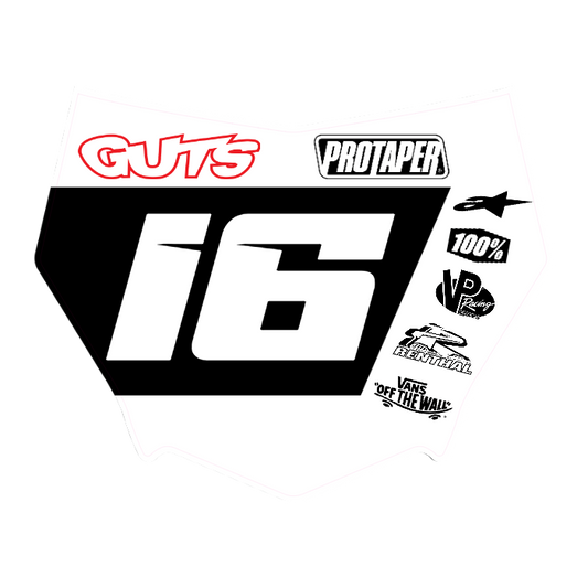 CUSTOM MOTOCUTZ FRONT PLATE DECAL