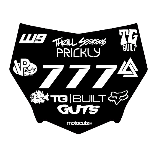 CUSTOM MOTOCUTZ FRONT PLATE DECAL