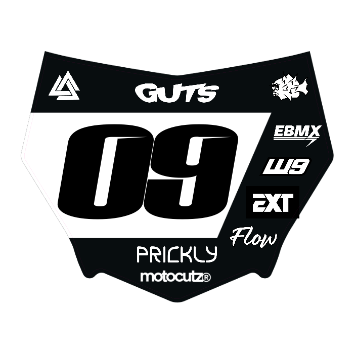 CUSTOM MOTOCUTZ FRONT PLATE DECAL