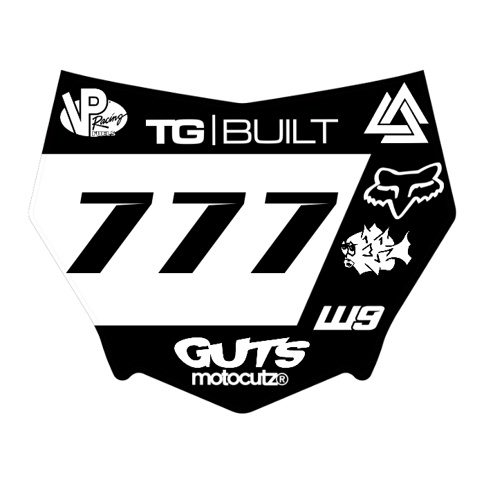 CUSTOM MOTOCUTZ FRONT PLATE DECAL