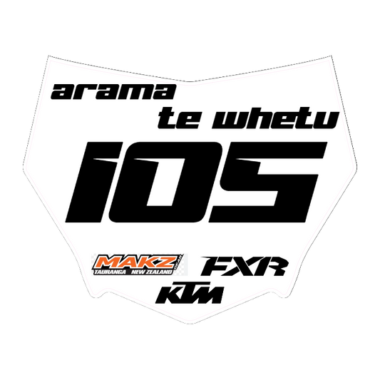 CUSTOM MOTOCUTZ FRONT PLATE DECAL