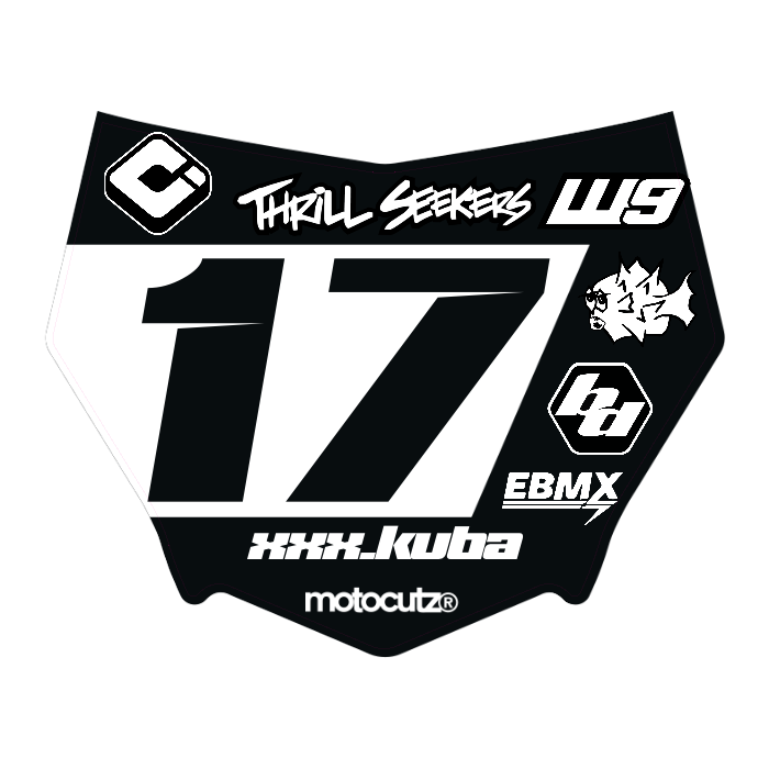 CUSTOM MOTOCUTZ FRONT PLATE DECAL