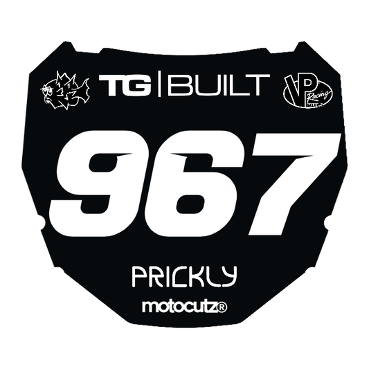 CUSTOM ODI NUMBER PLATE DECAL