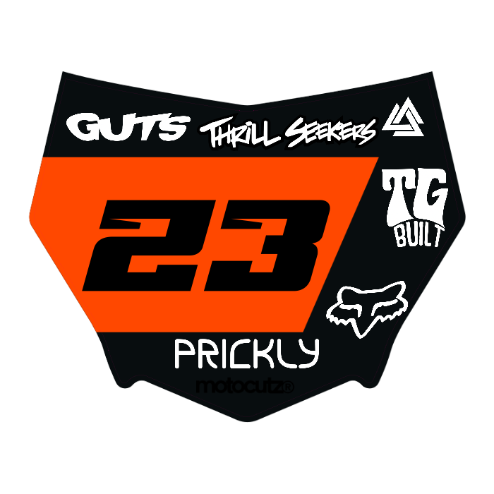 CUSTOM MOTOCUTZ FRONT PLATE DECAL