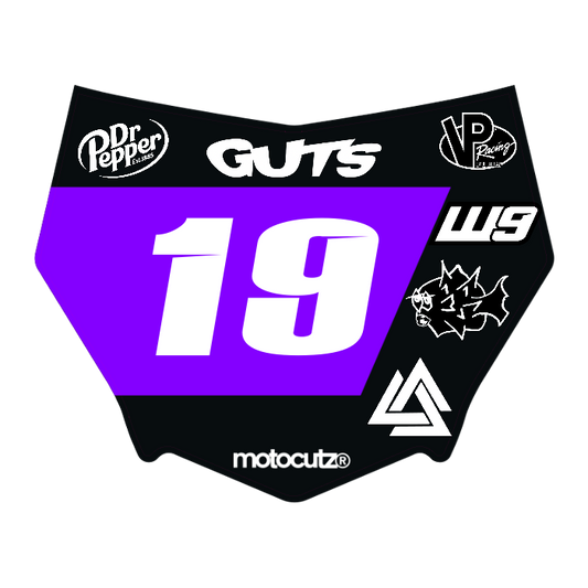 CUSTOM MOTOCUTZ FRONT PLATE DECAL