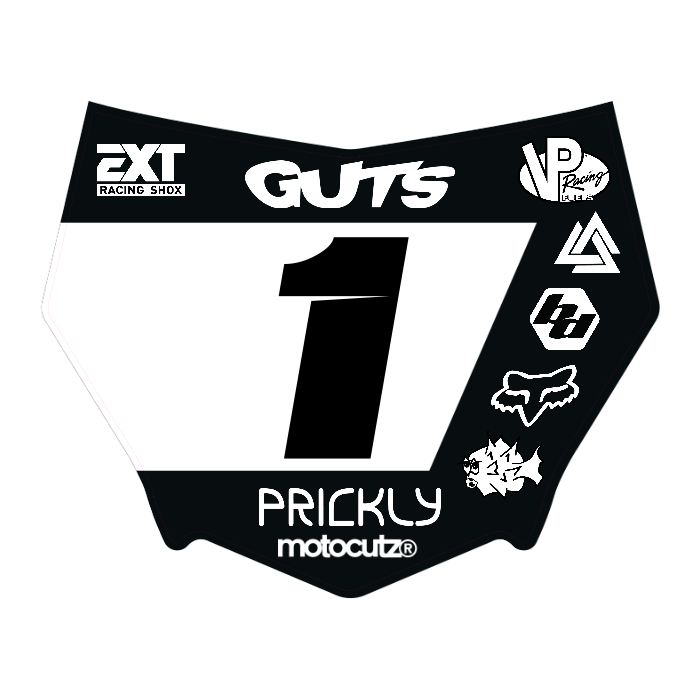 CUSTOM MOTOCUTZ FRONT PLATE DECAL